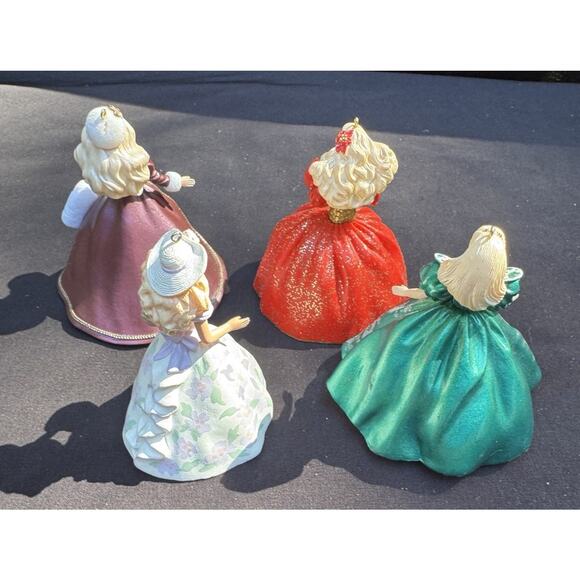 4 Vintage Barbie Christmas Hallmark Keepsake Ornaments No Boxes -LO9 - Picture 4 of 11